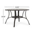 Outdoor Cast Aluminum Circular Dining Table in Bronze