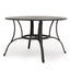 Outdoor Cast Aluminum Circular Dining Table in Bronze