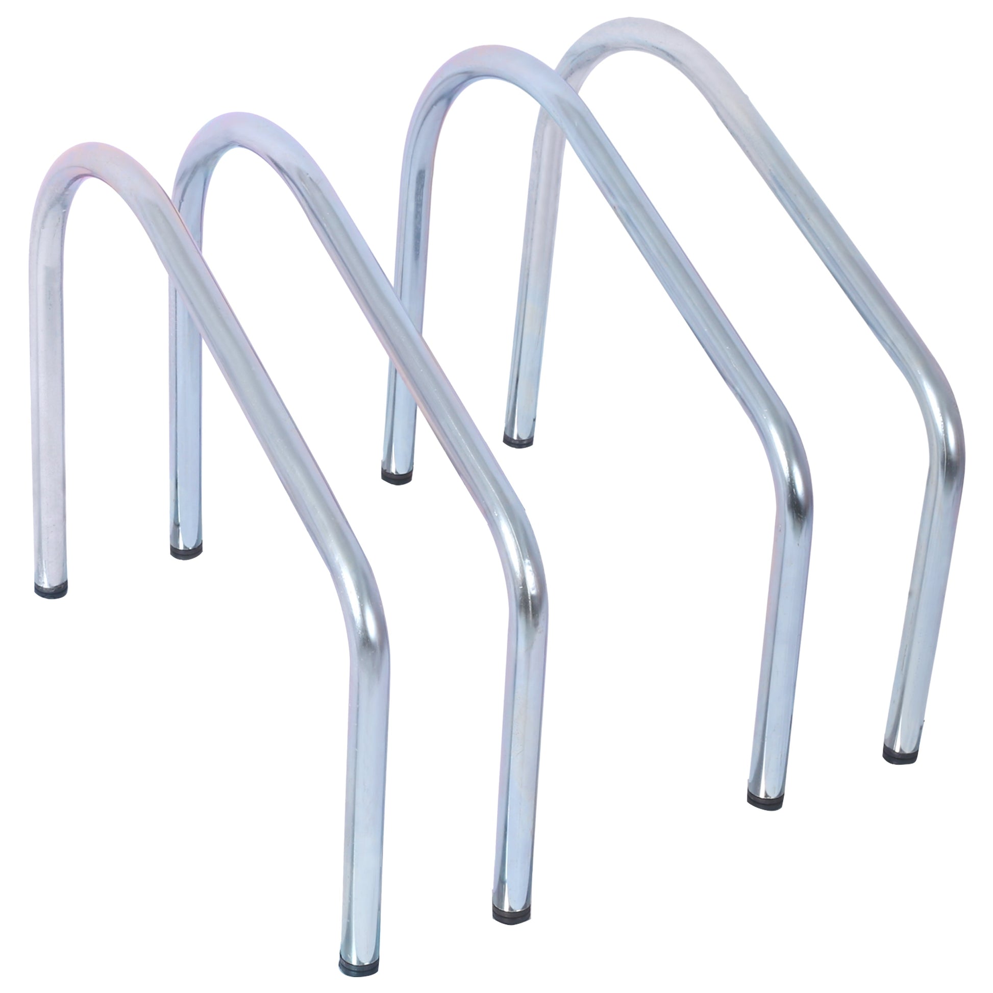 2 bicycle ground bike parking racks 22-28 inch wheel supports, maximum tire width 2.15 inches, galvanized - Korvel