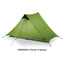 Silicon Coated Double Tip Poleless Tent - Rainproof Design