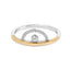 14K Yellow Gold Plated Sterling Silver Diamond Arc Ring