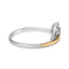 14K Yellow Gold Plated Sterling Silver Diamond Arc Ring
