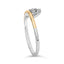 14K Yellow Gold Plated Sterling Silver Diamond Arc Ring