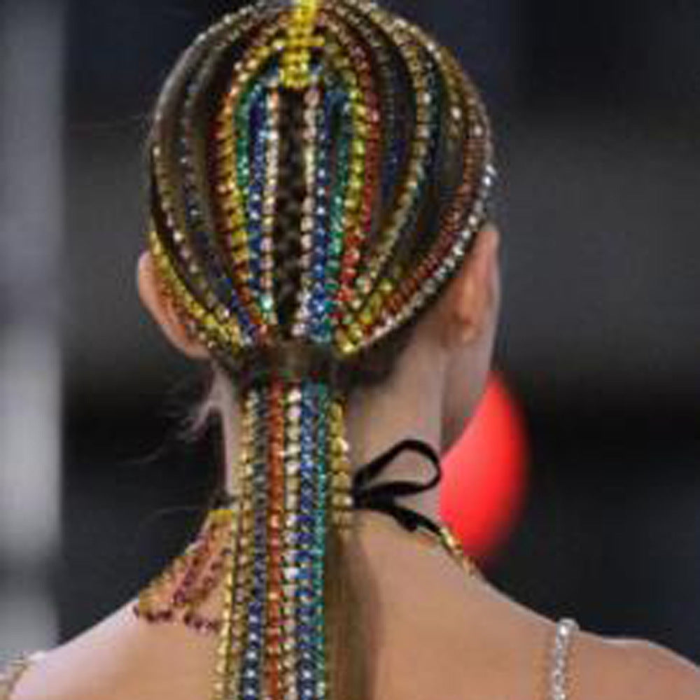 Rhinestone Long Tassel Headpiece - Premium Hair Accessory