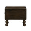 Solid wood end table, rectangular 23.6 inch narrow edge table with drawers, vintage bedside table, Espresso - Korvel