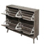 4 Door Shoe Rack, Freestanding Modern Shoe Storage Cabinet, for Entryway - Korvel