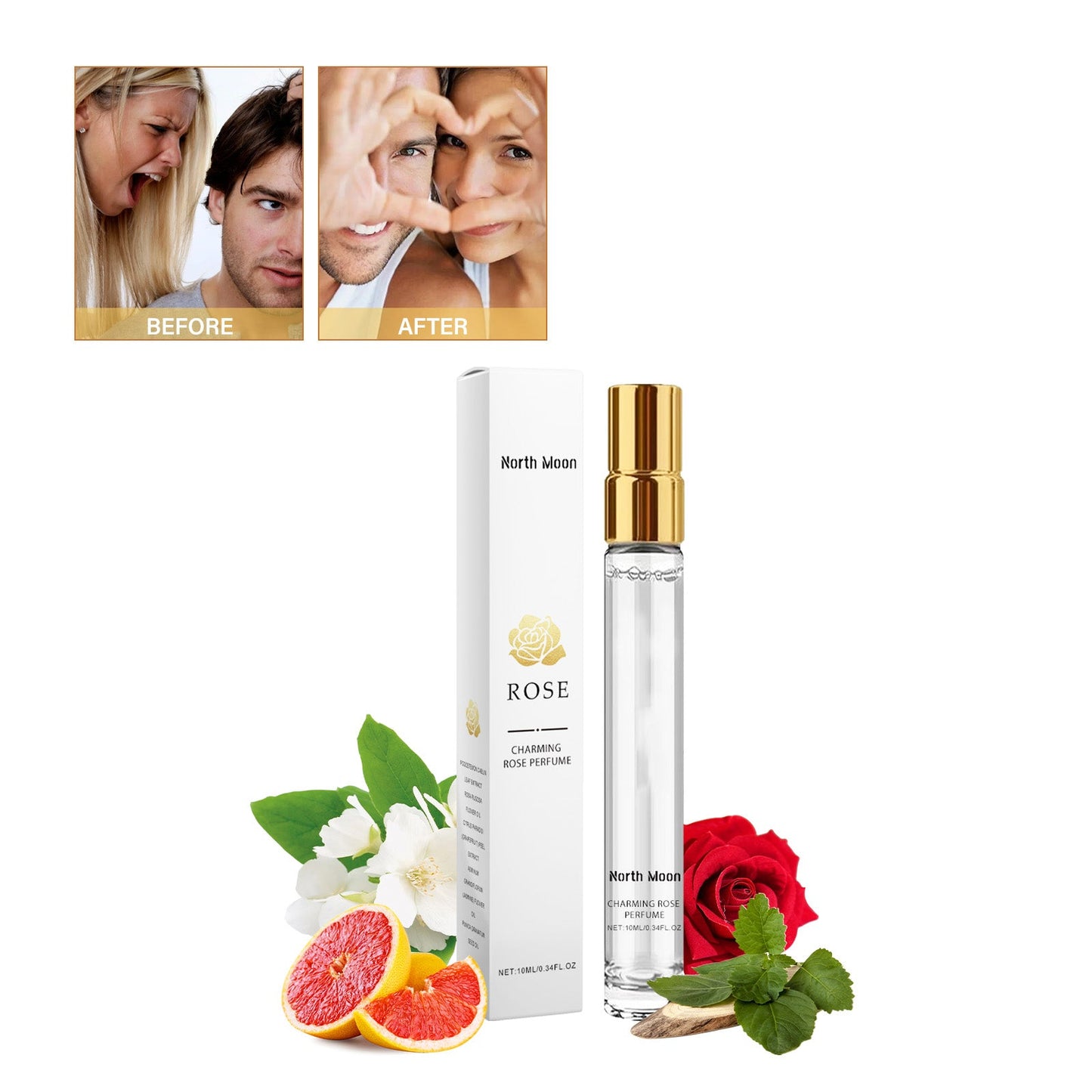 Rose Pheromone Perfume, Lasting Fragrance Portable Men And Women For Couples Adult Light Fragrancey - Korvel