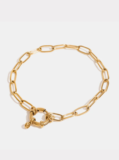18K Gold-Plated Stainless Steel Chain Bracelet - Korvel