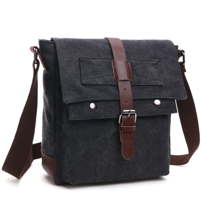 Men Business Messenger Bags For Men Shoulder Bag vintage Canvas Crossbody Pack Retro Casual Office Travel Bag - Korvel