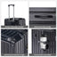 Luggage Set 4 pcs (20"/24"/29"/Travel Bag), PC+ABS Durable Lightweight Luggage with Collapsible Cup Holder TSA Lock, Black - Korvel