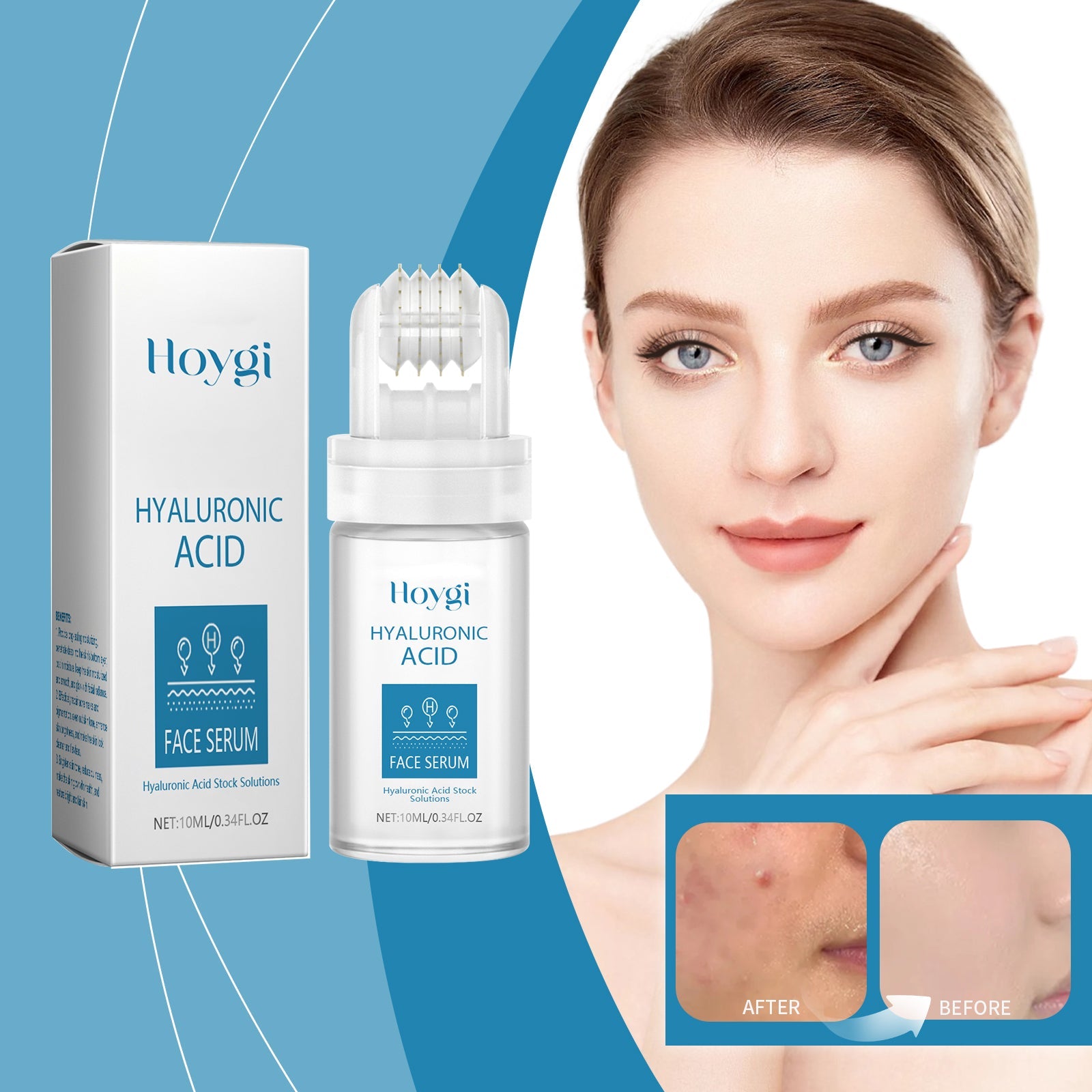 Hyaluronic Acid Face Serum, Radiant Facial Skin Improves Skin Pores And Hydrates - Korvel