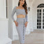 Chic Knitted Dress Set - Long Sleeve Top & Bodycon Skirt