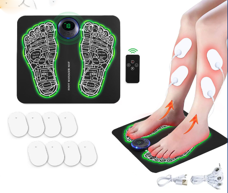 Ems Foot Stimulator Muscle Blood Circulation Feet Leg Relax Pain Relief Usb Foot Massager Mat - Korvel