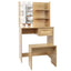 Elegant Bedroom Vanity Set with LED Mirror and Storage