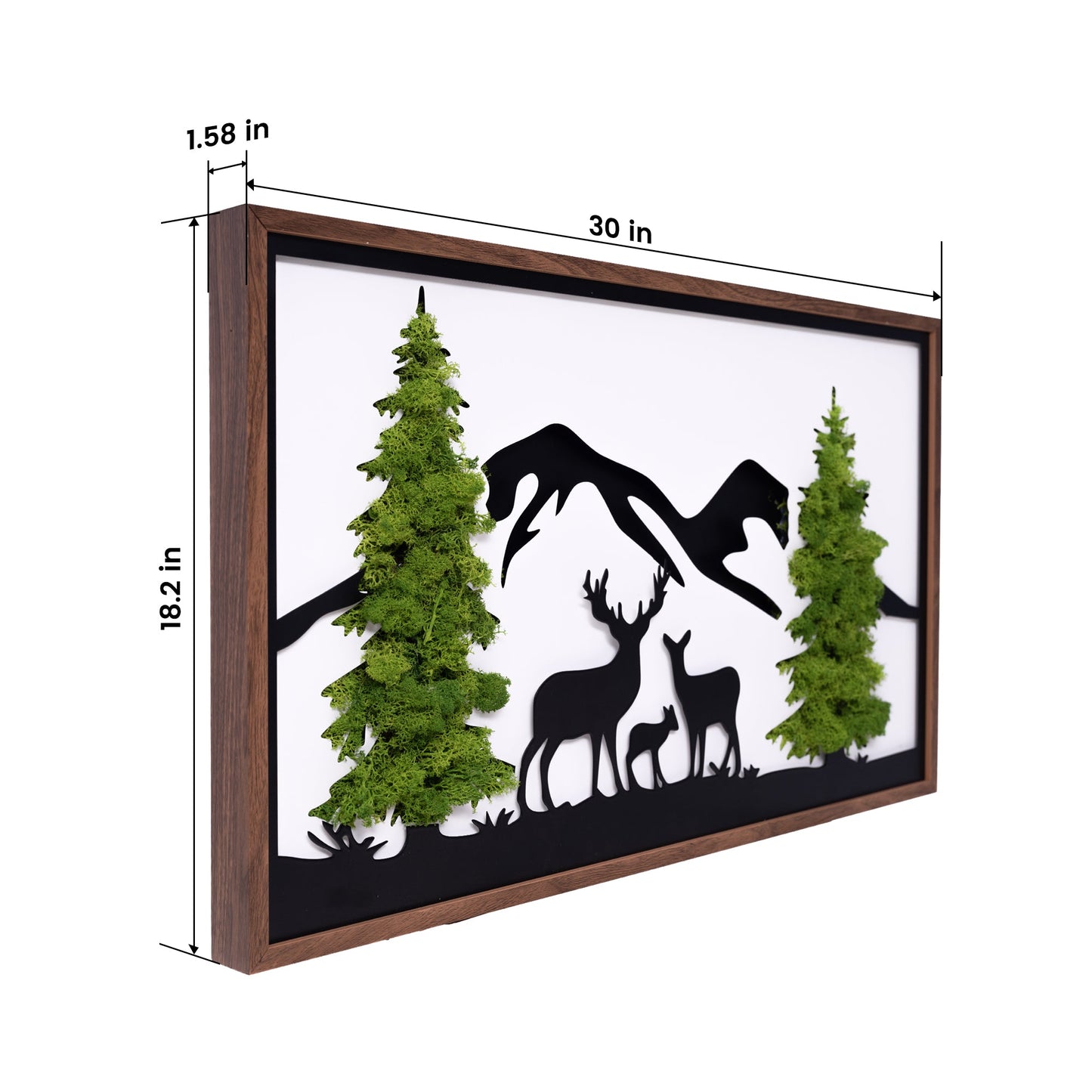 Deer Metal Art Moss Wall Decor - Korvel