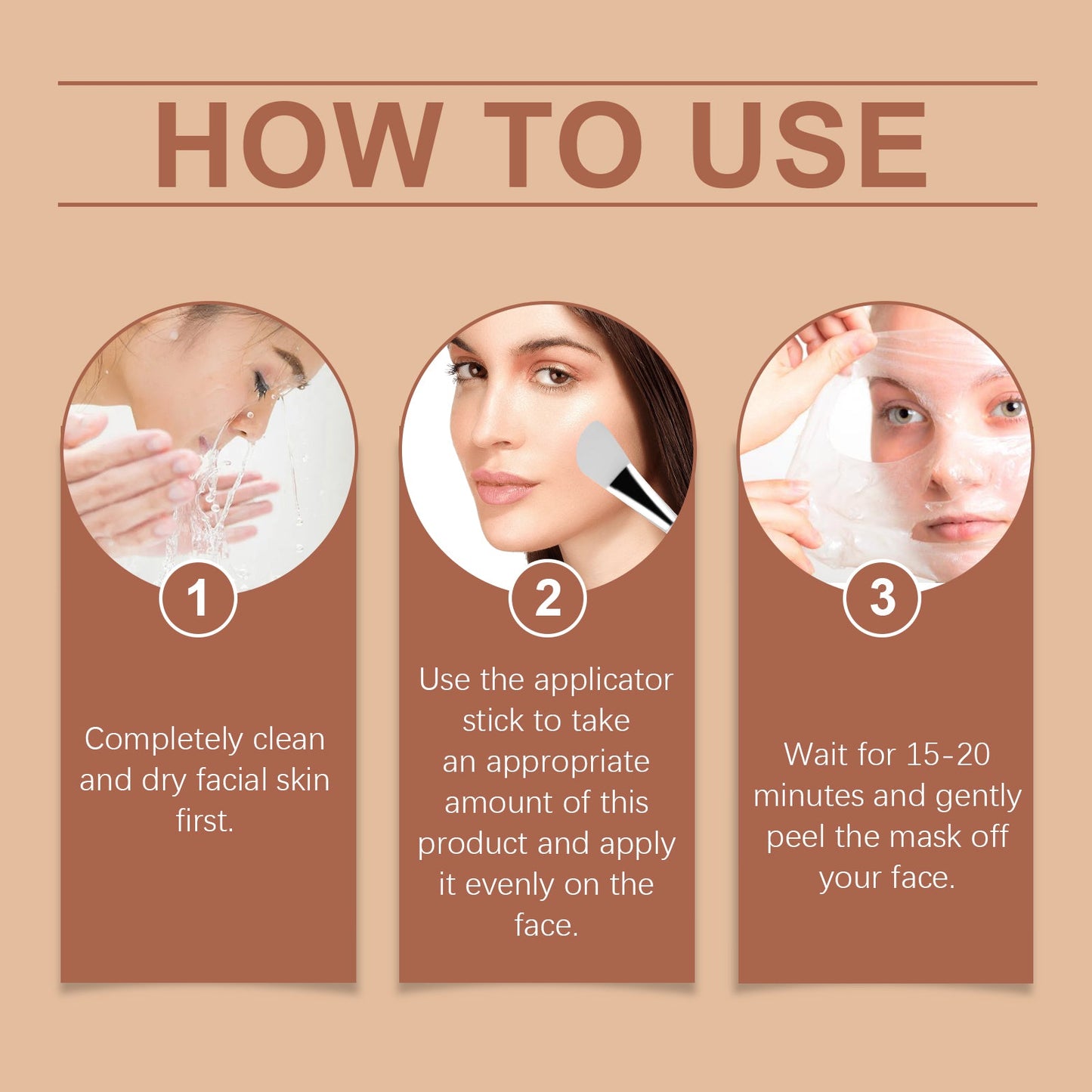 Masque Peel au Collagène Premium pour Hydratation et Éclaircissement de la Peau