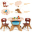 Gbruno Kids Activity Table & Chair Set with Storage - Coffee