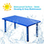 Kids Plastic Rectangular Learn and Play Table - Blue
