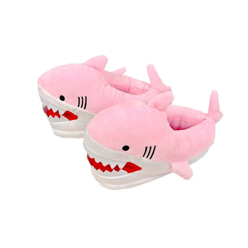 Zapatillas de casa de felpa Warm Shark para mujer