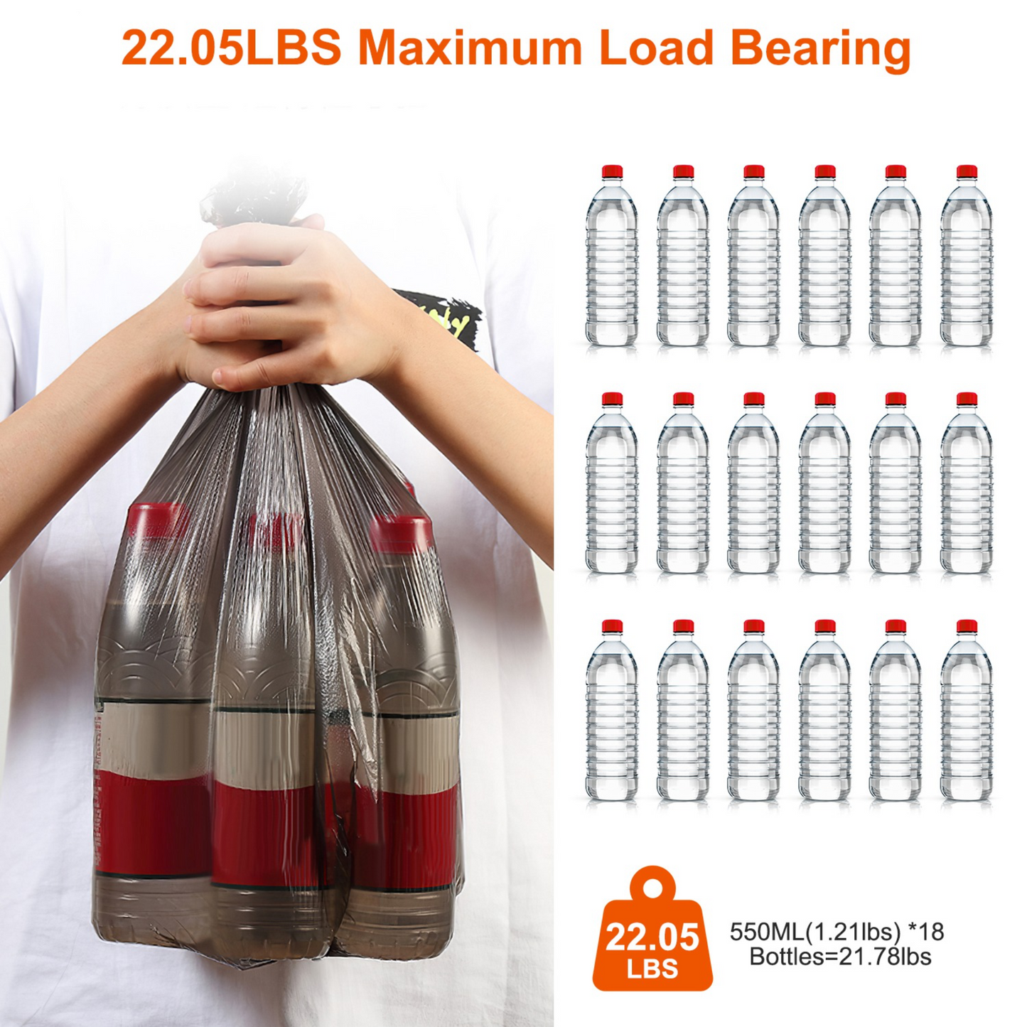 GBruno 4 Rolls Black Garbage Bags