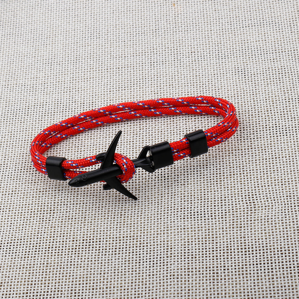 Pulsera de Ancla de Avión de Moda Moderna para Hombres y Mujeres