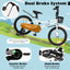 18 Feet Kids Bike with Removable Training Wheels - Black & White