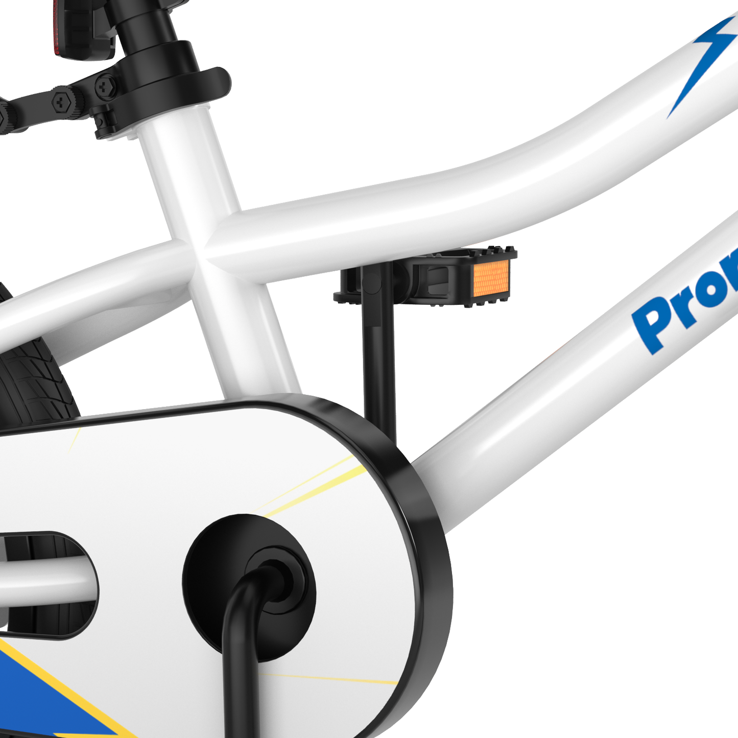 Bicicleta para Niños de 18 Pies con Ruedas de Entrenamiento Removibles - Blanca