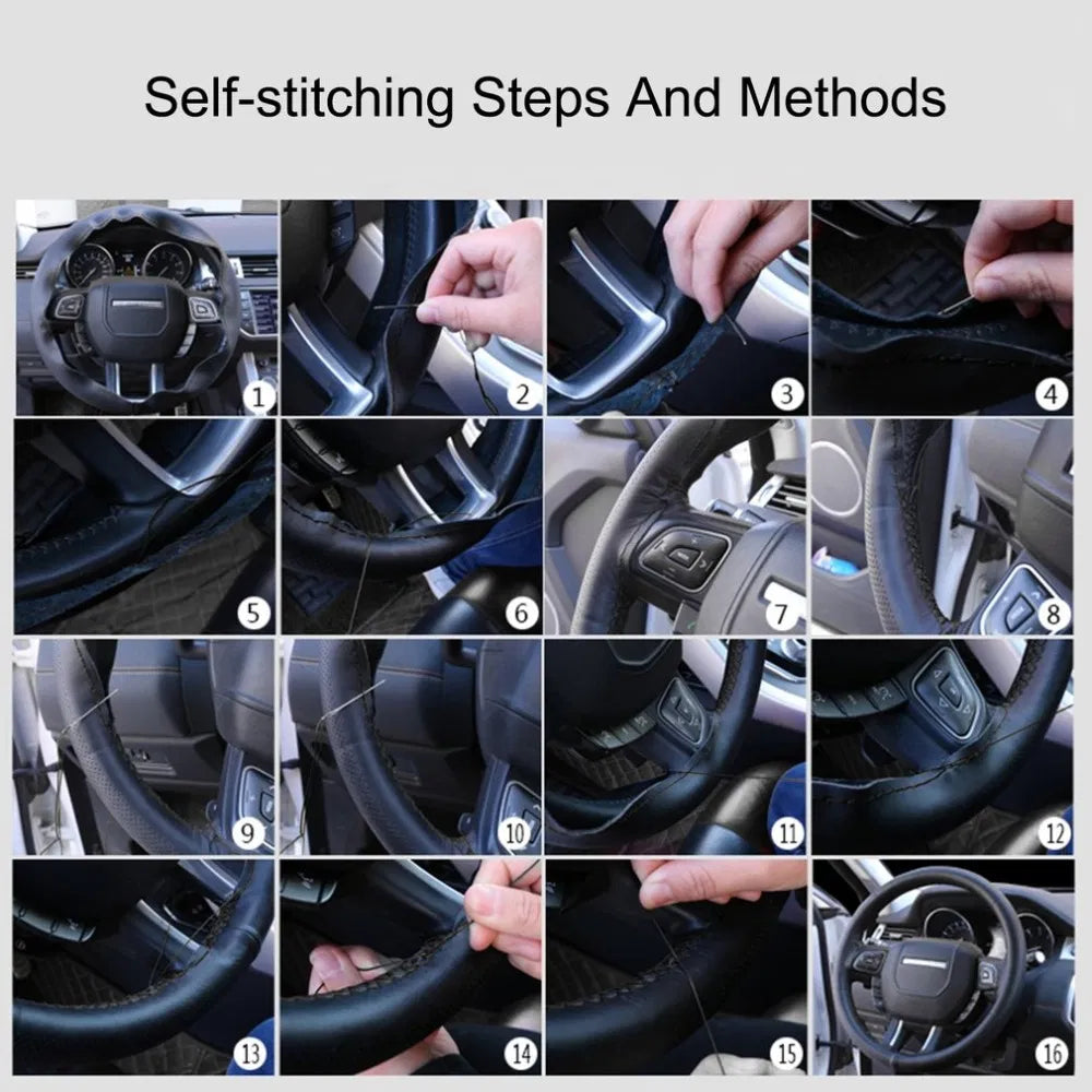 Premium Genuine Leather Steering Wheel Cover