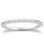 Anillo de boda de diamante de perfil delgado en oro blanco de 14k