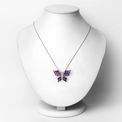 Pendentif en argent sterling .925 avec améthyste véritable de 3,90 carats