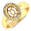 Bague de fiançailles semi-montée en or jaune 14K avec diamant blanc de 0,22 carat