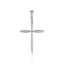 Pendentif croix arrondi et pointu en or blanc 14 carats