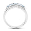 Bague de fiançailles en argent sterling avec topaze bleue véritable de 1,75 carat