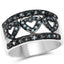 Bague de fiançailles en argent sterling avec diamant bleu véritable de 0,32 carat