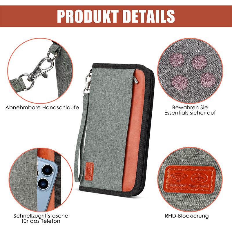 Funda para Pasaporte RFID de Gran Capacidad - Diseño Antirrobo