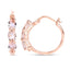 Boucles d'oreilles en argent sterling avec morganite et diamants de 1,63 carat