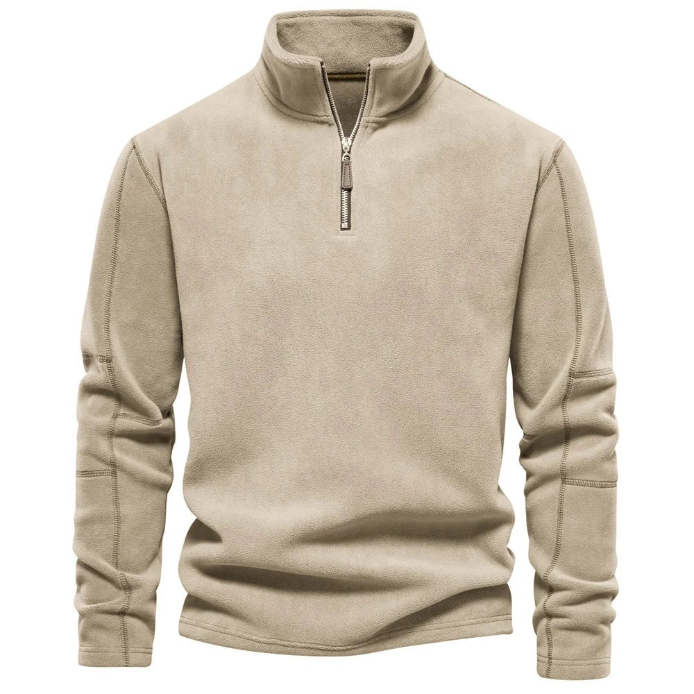 Fashion Personality Stand-Collar Zippered Sweatshirt