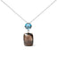 Collier Pendentif Dangle en Gemmes en Or Rose et Blanc 18K