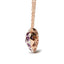 Collier Pendentif Cœur en Diamant et Améthyste en Or Rose 18K