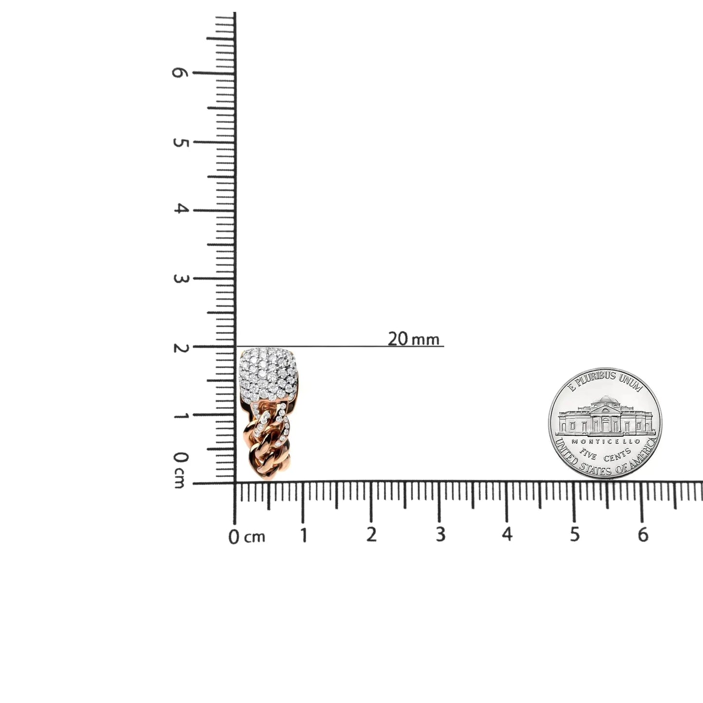 Boucles d'oreilles Huggie en or rose 18K avec diamants pavés de style cubain