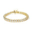Bracelet de tennis en or jaune 18K avec diamants taille ronde de 4,0 Cttw