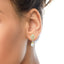 18k Yellow Gold Diamond and South Sea Pearl Drop Dangle Clip-On Earrings
