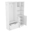 Multi-functional Hall Tree with Storage Shelves Drawers Cabinet Elegant Hallway Shoe Cabinet with Bench Modern Coat Rack White - Korvel