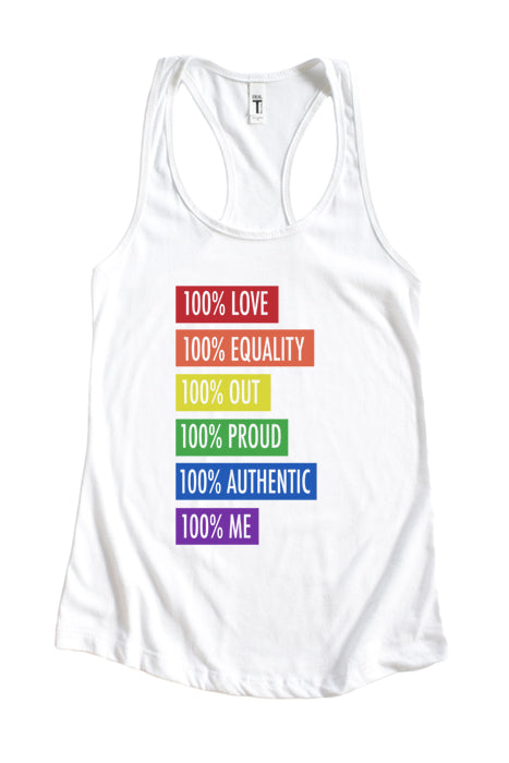 100% Me Racerback Tank Top