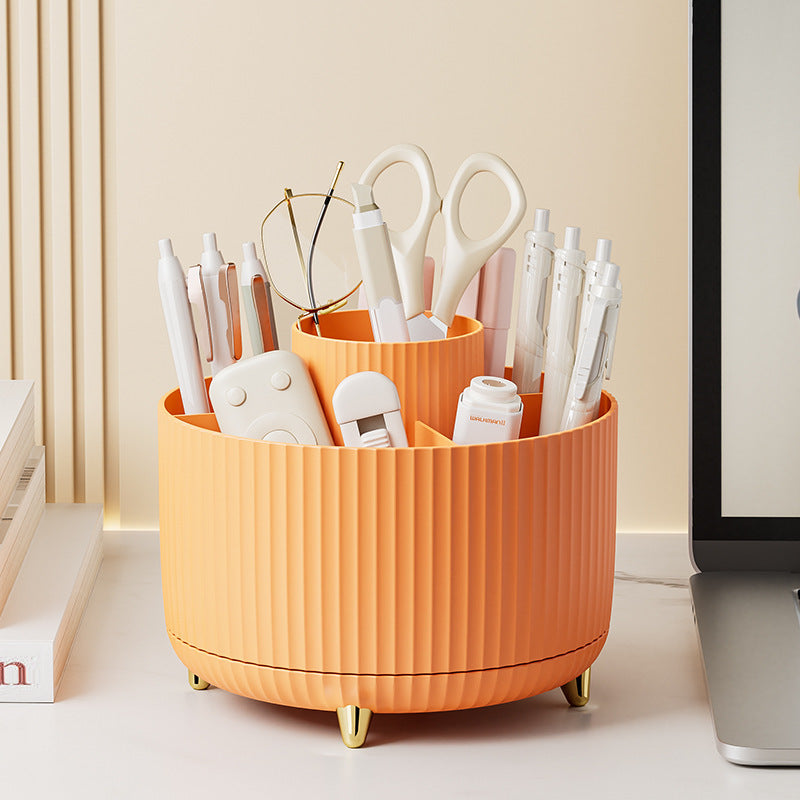 Home desktop rotatable dustproof large capacity pen holder storage box bathroom cosmetics sundries storage box - Korvel