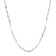 Cadena de cuentas alternas cortada con diamante de oro blanco de 14k 1.5mm