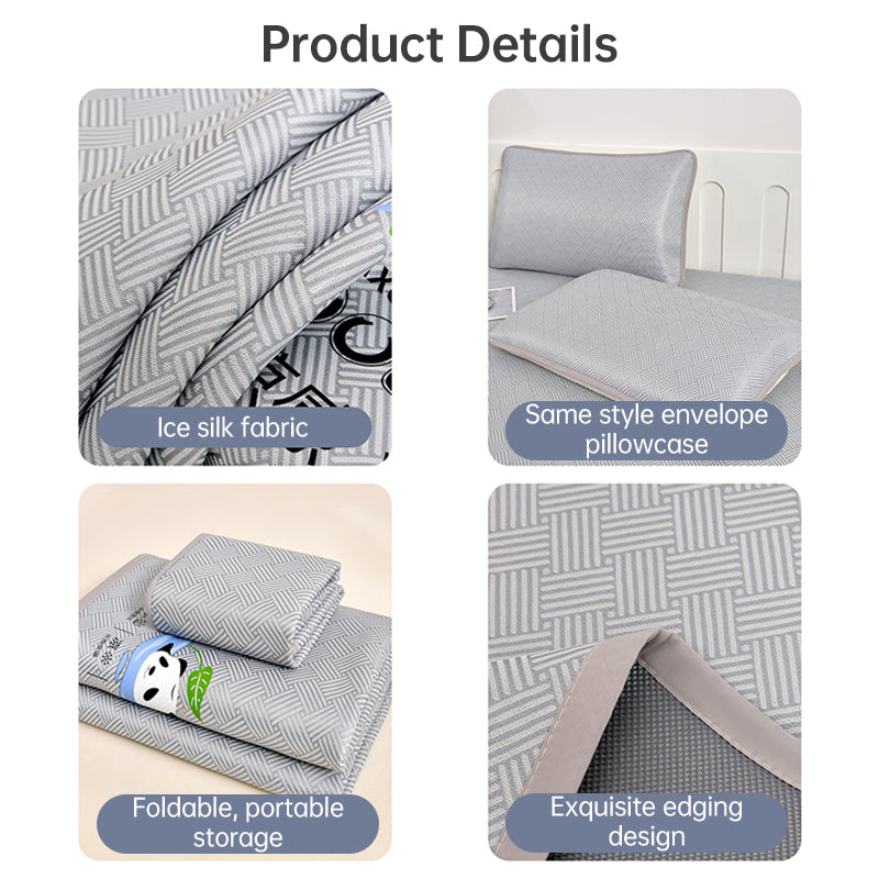 600D Carbon Fiber Summer Mat, Natural Ice Vine Cooling Mat, Can, Naked-sleep Cool Mattress, Pillowcase - Korvel