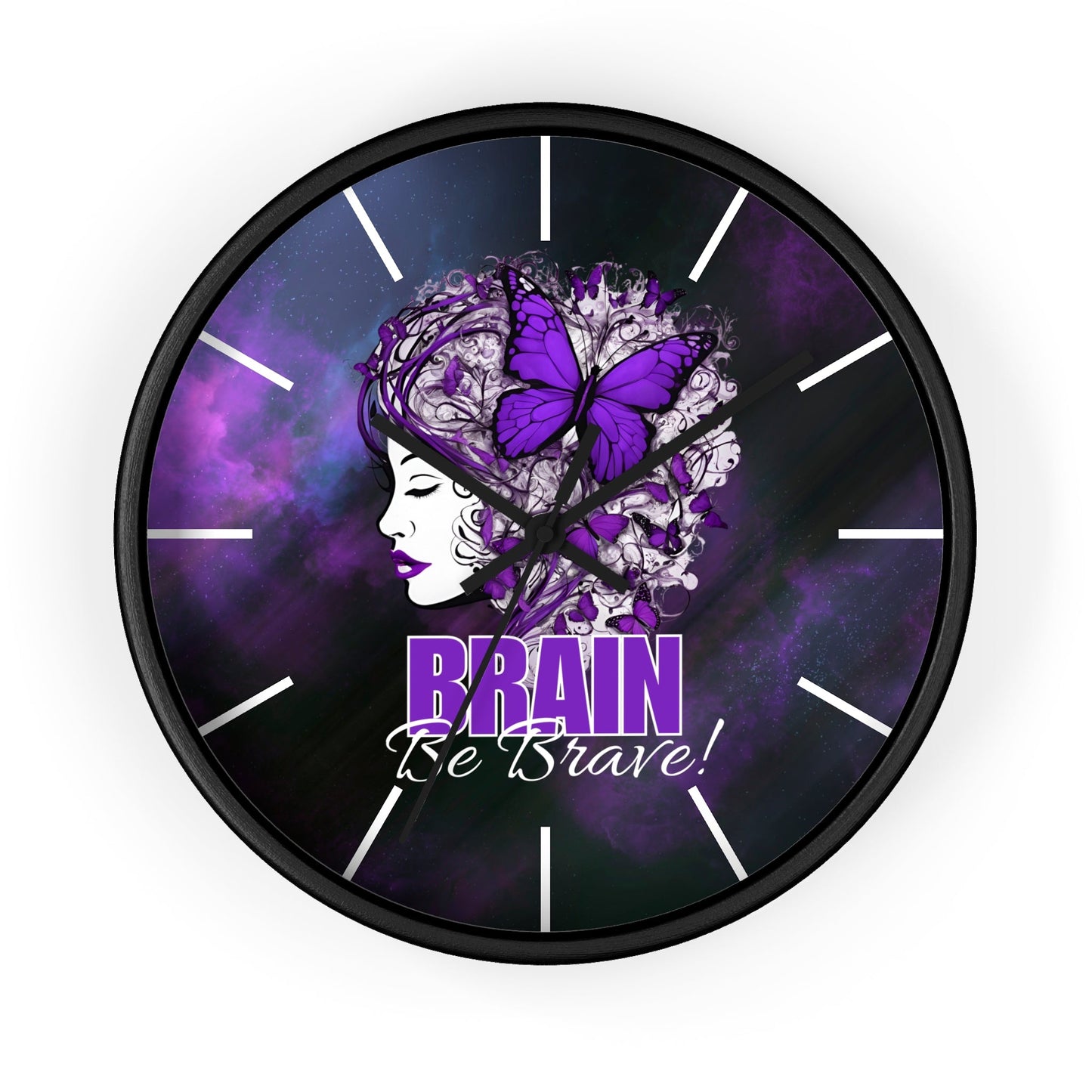 Horloge murale Beautiful Brain Be Brave