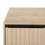 Engraved 3-door side panel with LED, self-service cabinet storage cabinet, modern coffee bar cabinet with adjustable shelf - Korvel
