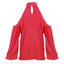 Women's Off The Shoulder V-Neck Blouse - Summer Chic